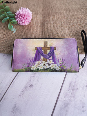 Catholight Faithful Bloom Leather Wallet Purse