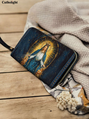 Catholight Celestial Devotion Leather Wallet Purse