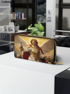 Catholight Guardian of Light Leather Wallet Purse