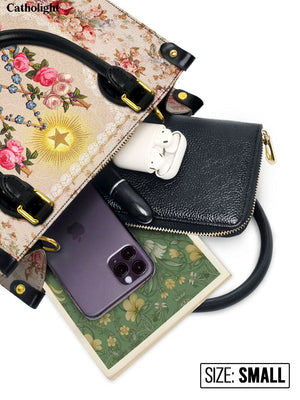 Catholight Roses of the Rosary Leather Bag