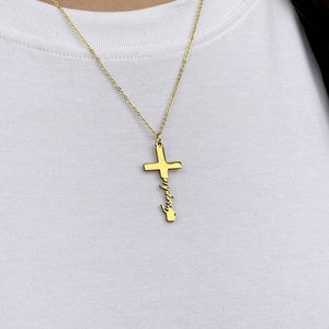 Personalized Cross Name Necklace 29-Homacus