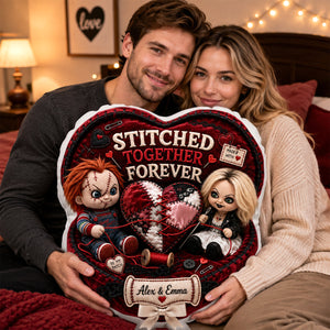 Stitched Together Forever Pillow - Personalized Gifts For Couple 06HADH040826