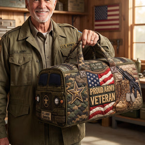 Military Quilted Duffle Bag - Personalized Gift For Veterans 01paqn140826
