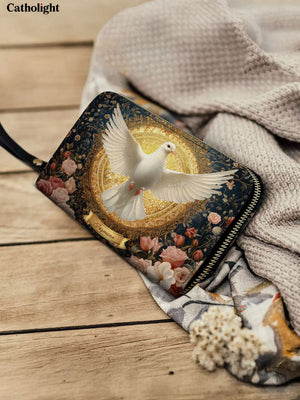 Catholight Dove of Eternal Light Leather Wallet Purse