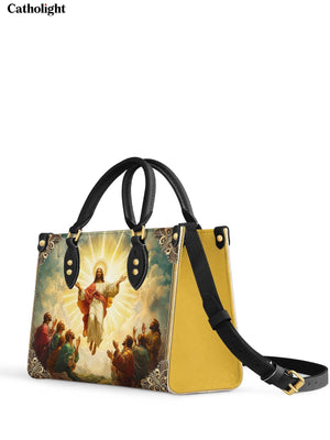 Catholight Ascension of Christ Leather Handbag - Divine Glory in Art
