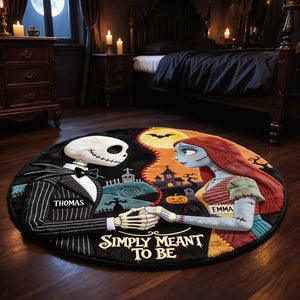 Spooky Couple Round Mat - Personalized Halloween Gifts For Couples 08hadt050826