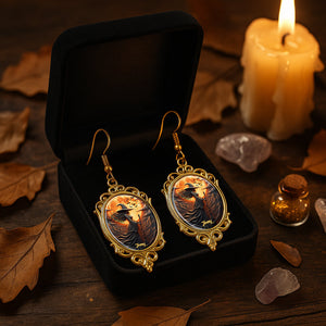 Mystic Witch Moon Earrings - Personalized Gifts For Witch Lovers 01PGTN110725