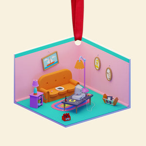 Personalized Gifts For Movie Lover Christmas Ornament Isometric Room 01todt201124 - Ornament - GoDuckee