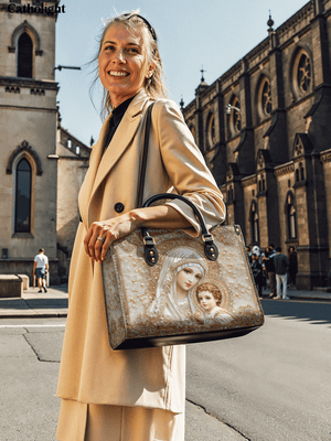 Catholight Heavenly Grace In Radiant Splendor Leather Bag