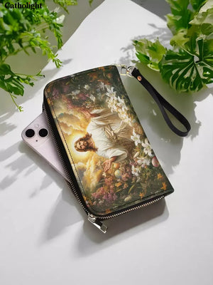 Catholight Resurrection Bloom Leather Wallet Purse