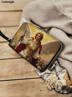 Catholight Guardian of Light Leather Wallet Purse