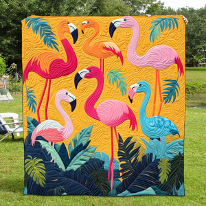 Adorable Flamingo Quilted Blanket NCU0VL468
