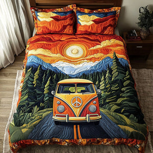 Adventure on Wheels 3-Piece Quilted Bedding Set NCU0PT3978