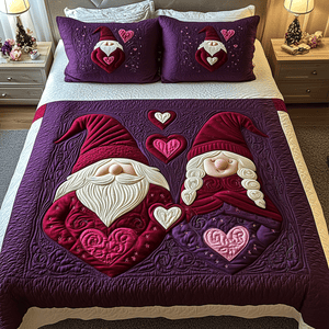 Affectionate Heartbeats 3-Piece Quilted Bedding Set NCU0TH2480