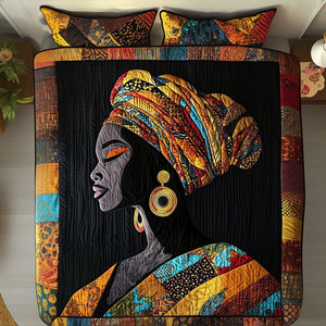 African Elegance 3-Piece Quilted Bedding Set NCU0NT3387