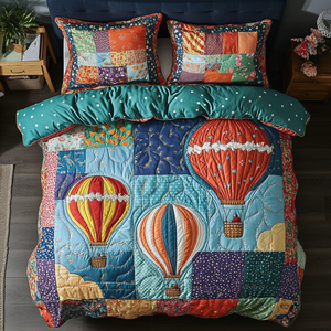 Airborne Patchwork 3-Piece Quilted Bedding Set NCU0VH2725