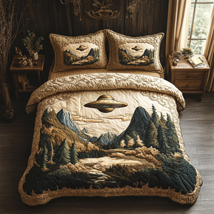 Alien Arrival Quilted Bedding Set NCU0DV2997
