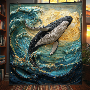 Amazing Whale Dance Quilted Blanket NCU0DV4268
