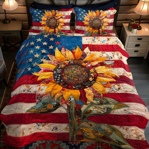 American Blossom 3-Piece Quilted Bedding Set NCU0NT3482