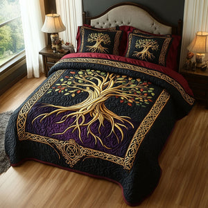 Ancestral Arbor 3-Piece Quilted Bedding Set NCU0PT3810