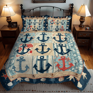 Anchor Bay 3-Piece Quilted Bedding Set NCU0TH1222
