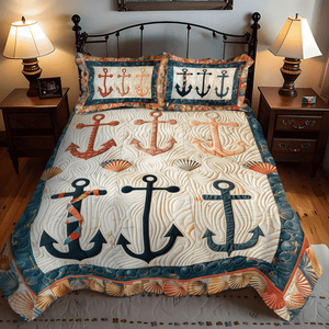 Anchor Haven 3-Piece Quilted Bedding Set NCU0TH1216