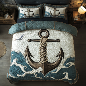 Anchor Serenity 3-Piece Quilted Bedding Set NCU0DK3987