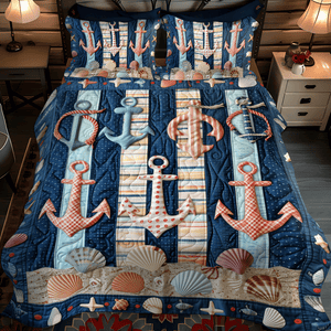 Anchored Bliss 3-Piece Quilted Bedding Set NCU0TH1228