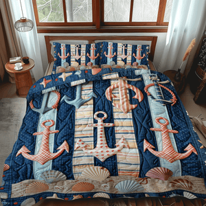 Anchored Bliss 3-Piece Quilted Bedding Set NCU0TH1228