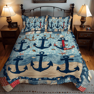 Anchored Serenity 3-Piece Quilted Bedding Set NCU0TH1224