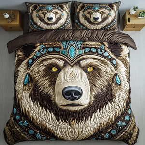 Ancient Paw Trails 3-Piece Quilted Bedding Set NCU0DK3478