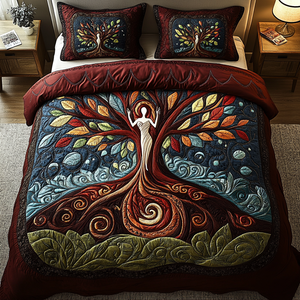 Ancient Wisdom 3-Piece Quilted Bedding Set NCU0DK5262
