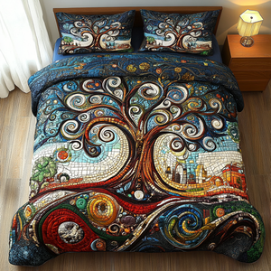 Ancient Wisdom 3-Piece Quilted Bedding Set NCU0VL845