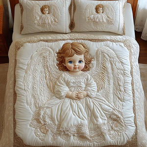 Angelic Grace 3-Piece Quilted Bedding Set NCU0NT2354