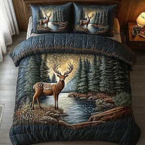 Antler Majesty 3-Piece Quilted Bedding Set NCU0VH2364