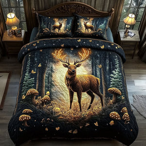 Antlered Majesty 3-Piece Quilted Bedding Set NCU0PT3450