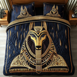 Anubis Majesty 3-Piece Quilted Bedding Set NCU0NT2943