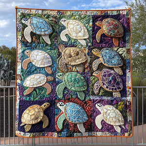 Aqua Drift Quilted Blanket NCU0PT4523