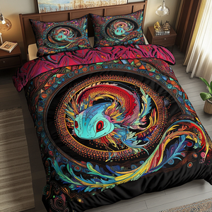 Aqua Glow 3-Piece Quilted Bedding Set NCU0DK4406