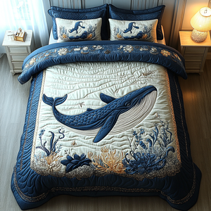 Aquatic Quilted Bedding Set NCU0VT114