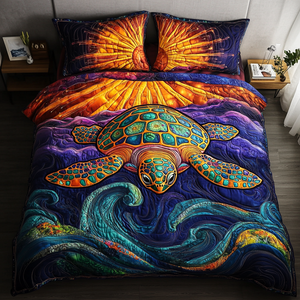 Aquatic Harmony 3-Piece Quilted Bedding Set NCU0VH2239