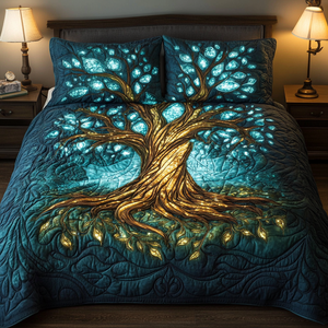 Arbor Harmony 3-Piece Quilted Bedding Set NCU0VH1551