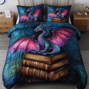 Arcane Bookkeeper 3-Piece Quilted Bedding Set NCU0VL1174