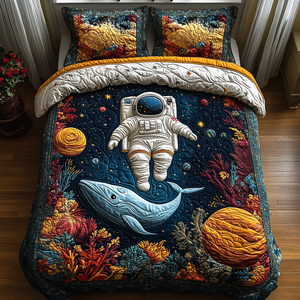 Astronaut in the Ocean Quilted Bedding Set NCU0DV2668
