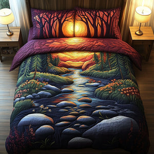 Aurora Woodland Dreams 3-Piece Quilted Bedding Set NCU0PT3897