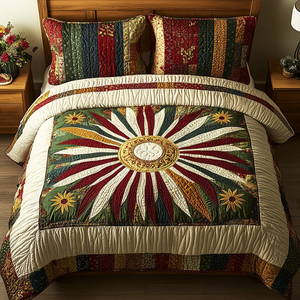 Autumn Elegance 3-Piece Quilted Bedding Set NCU0VL945