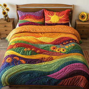 Autumn Escape 3-Piece Quilted Bedding Set NCU0VL1546