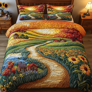 Autumn Serenity 3-Piece Quilted Bedding Set NCU0VL1539