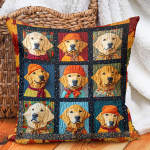 Autumn Vibes n Retriever Love Quilted Pillow Case NCU0PT403