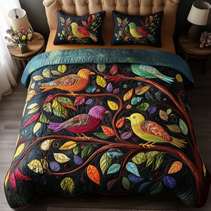 Aviary Dream 3-Piece Quilted Bedding Set NCU0VH1102